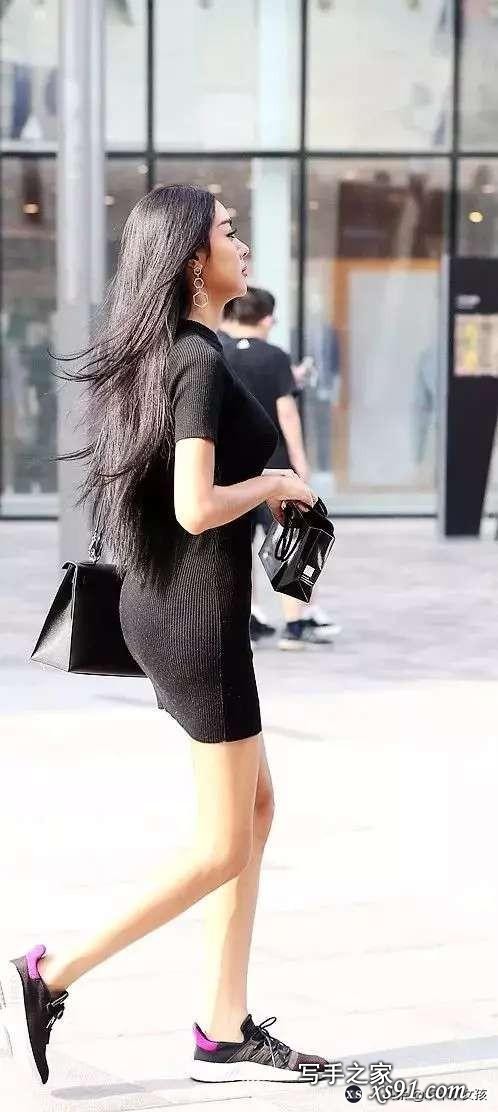 气质美女，黑色裙装，尽显成熟的美，美丽优雅-2.jpg